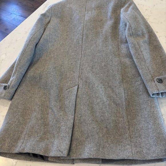 Lauren Ralph Lauren Wool Blend 3-Button Coat Gray Chevron-like Pattern Womens 12 - Picture 10 of 12